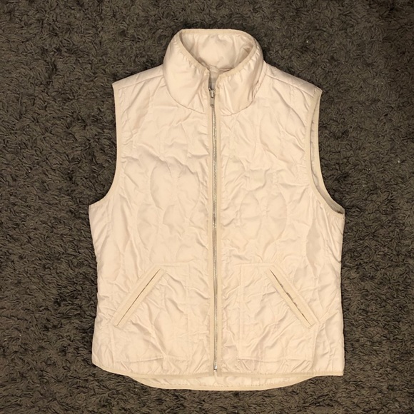 Old Navy Jackets & Blazers - Ivory Zip-Up Vest with Pockets
